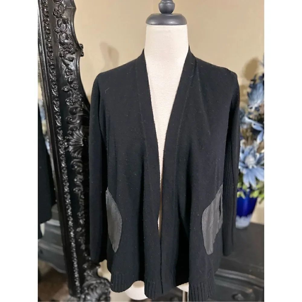 Jamison Black Long Sleeve Cashmere Cardigan Shrug Sweater Size Small